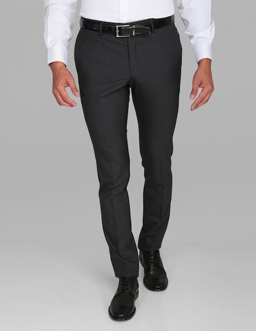 Pantalón de vestir recto de lana para hombre 1