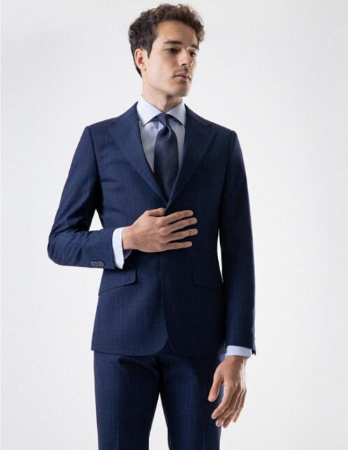 Traje Puroego corte slim fit a cuadros en Liverpool