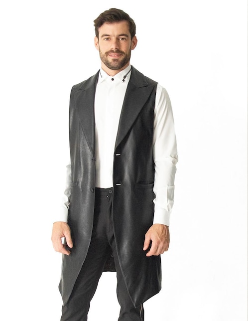 Chaleco Rcano piel con bolsillos para hombre