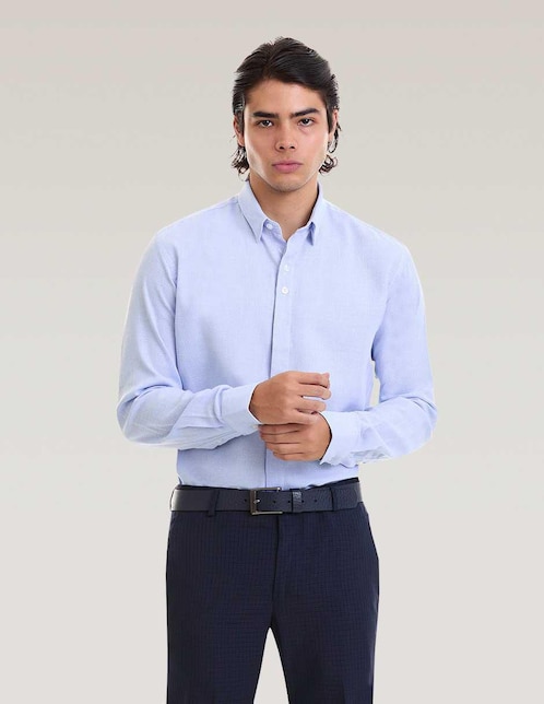 Camisa de vestir Fittorio Forti de algodón manga larga para hombre