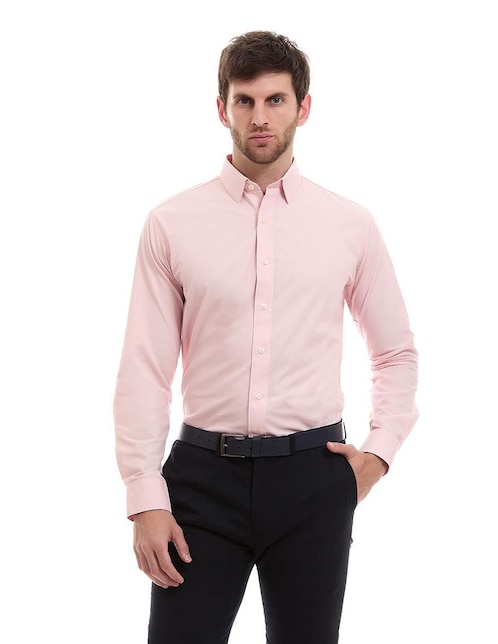 Camisa de vestir de algodón manga larga para hombre 1