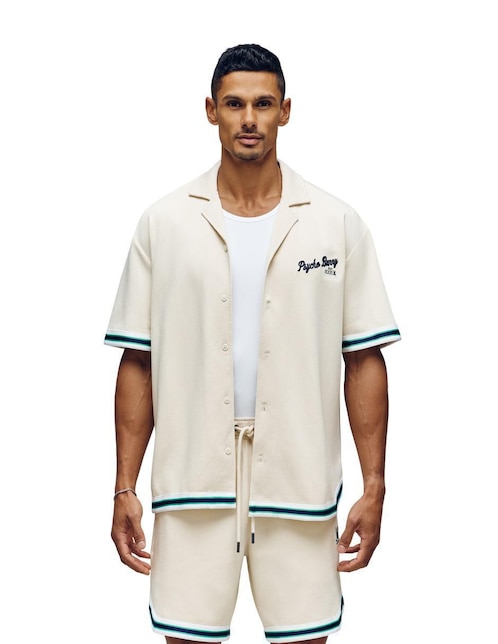 Camisa casual Psycho Bunny de algodón manga corta para hombre
