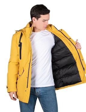 Chamarra casual Greenlander impermeable con capucha para hombre