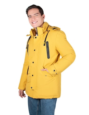 Chamarra casual Greenlander impermeable con capucha para hombre