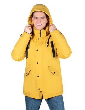 Chamarra casual Greenlander impermeable con capucha para hombre