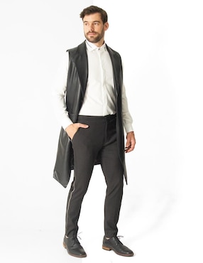 Chaleco Rcano piel con bolsillos para hombre