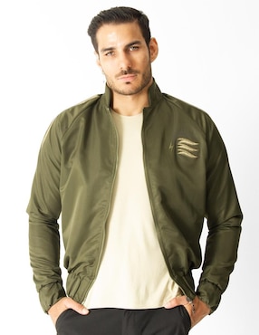 Chamarra Bomber Rcano Con Bolsillos Para Hombre