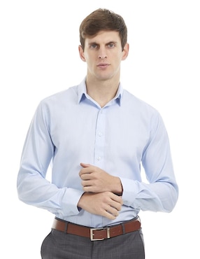 Camisa Formal Vittorio Forti De Algodón Manga Larga Para Hombre