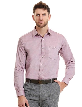 Camisa Formal Vittorio Forti De Algodón Manga Larga Para Hombre