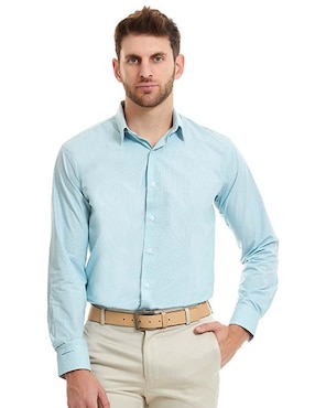 Camisa Formal Vittorio Forti De Algodón Manga Larga Para Hombre