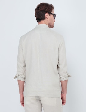 Camisa casual JBE de algodón manga larga para hombre