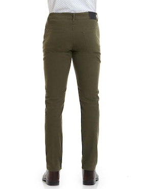 Pantalón business casual slim Vittorio Forti de algodón para hombre