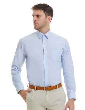 Camisa De Vestir Vittorio Forti Manga Larga Para Hombre