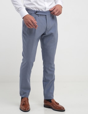 Pantalón Straight Calderoni De Lana Para Hombre