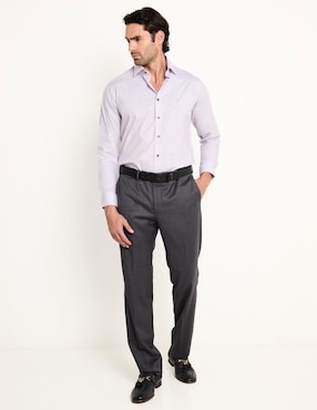 Pantalón de vestir slim Calderoni de algodón para hombre