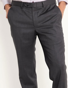Pantalón de vestir slim Calderoni de algodón para hombre