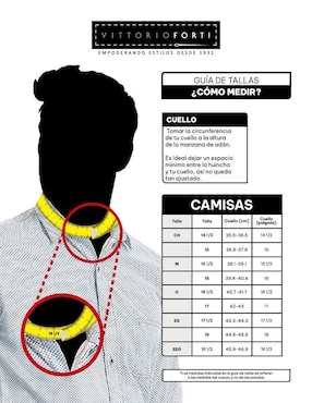 Camisa de vestir Fittorio Forti de algodón manga larga para hombre