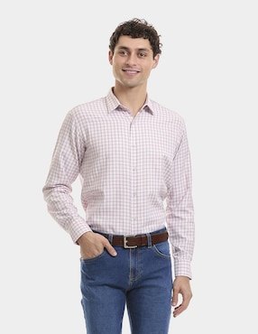 Camisa De Vestir Vittorio Forti Manga Larga Para Hombre