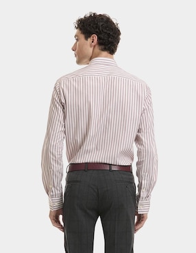 Camisa de vestir Vittorio Forti de algodón manga larga para hombre