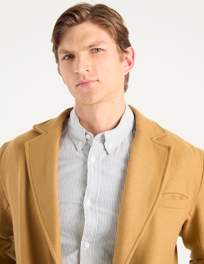 Abrigo Merkabá de lana impermeable con bolsillos para hombre