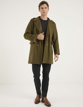 Abrigo Merkabá de lana impermeable con bolsillos para hombre