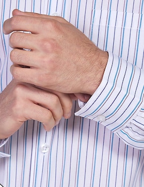 Camisa de vestir Vittorio Forti de algodón manga larga para hombre