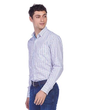 Camisa de vestir Vittorio Forti de algodón manga larga para hombre