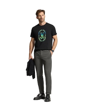 Playera Psycho Bunny cuello redondo para hombre