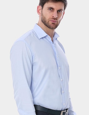 Camisa de vestir Vittorio Forti de algodón manga larga para hombre
