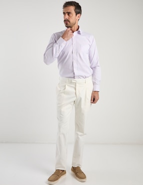 Pantalón de vestir chino slim Calderoni de lana para hombre