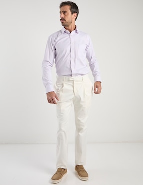 Pantalón de vestir chino slim Calderoni de lana para hombre
