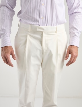 Pantalón de vestir chino slim Calderoni de lana para hombre