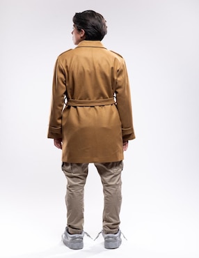 Abrigo Dafne Canales de lana impermeable con bolsillos para hombre