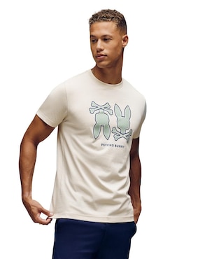Playera Psycho Bunny cuello redondo para hombre