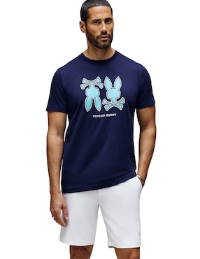 Playera Psycho Bunny cuello redondo para hombre