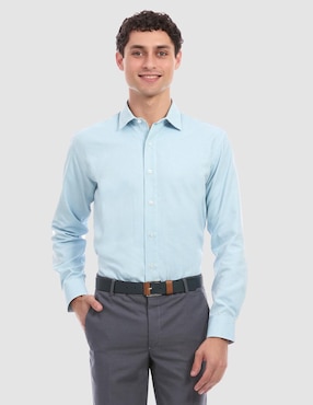 Camisa de vestir Vittorio Forti de algodón manga larga para hombre
