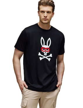 Playera Psycho Bunny cuello redondo para hombre