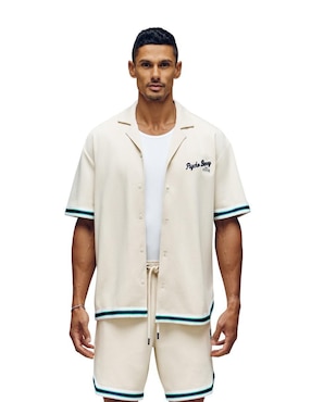 Camisa casual Psycho Bunny de algodón manga corta para hombre