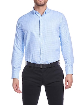 Camisa Casual Vittorio Forti Manga Larga Para Hombre