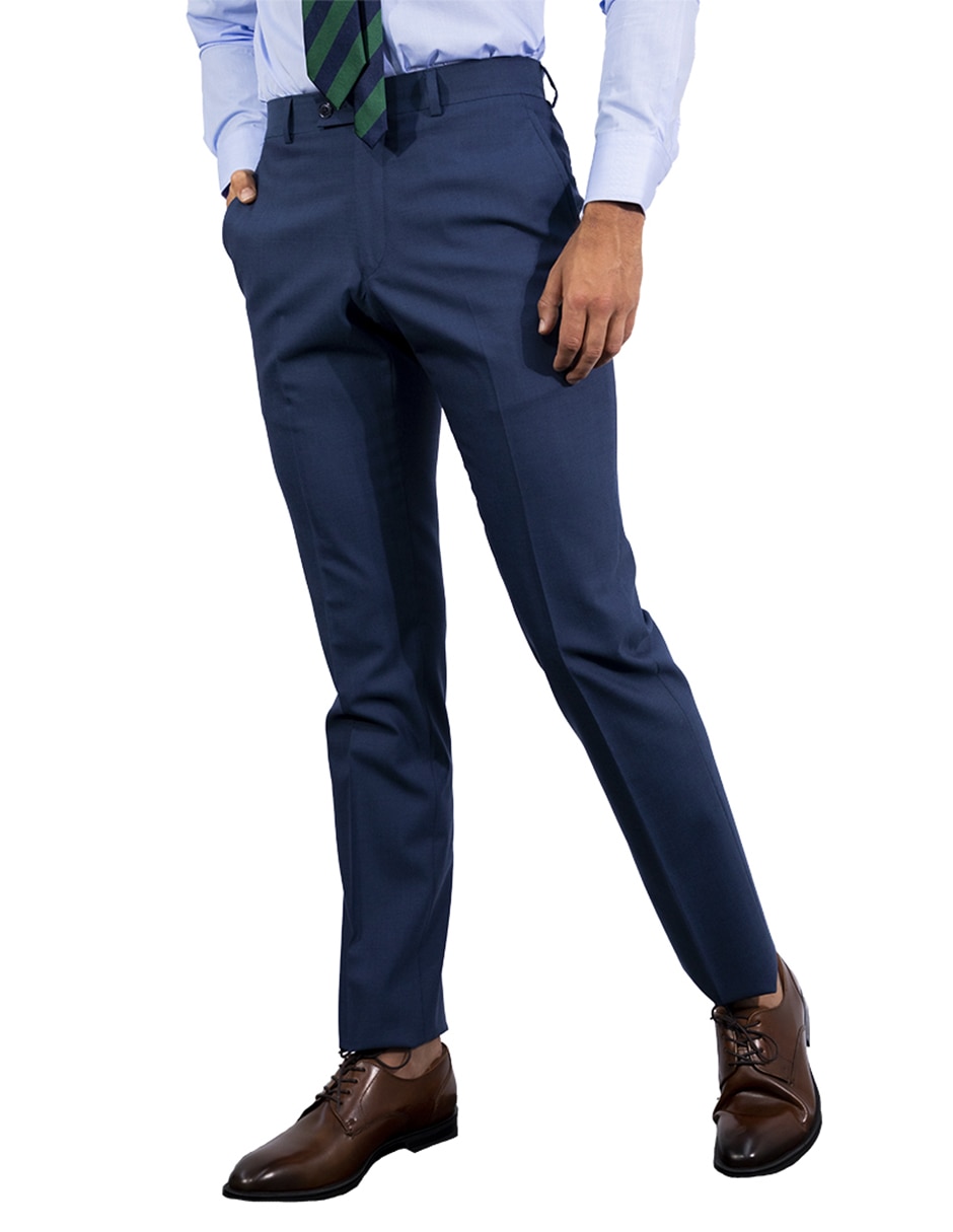 Pantalón de vestir recto de lana para hombre Pantalón de vestir recto de lana para hombre