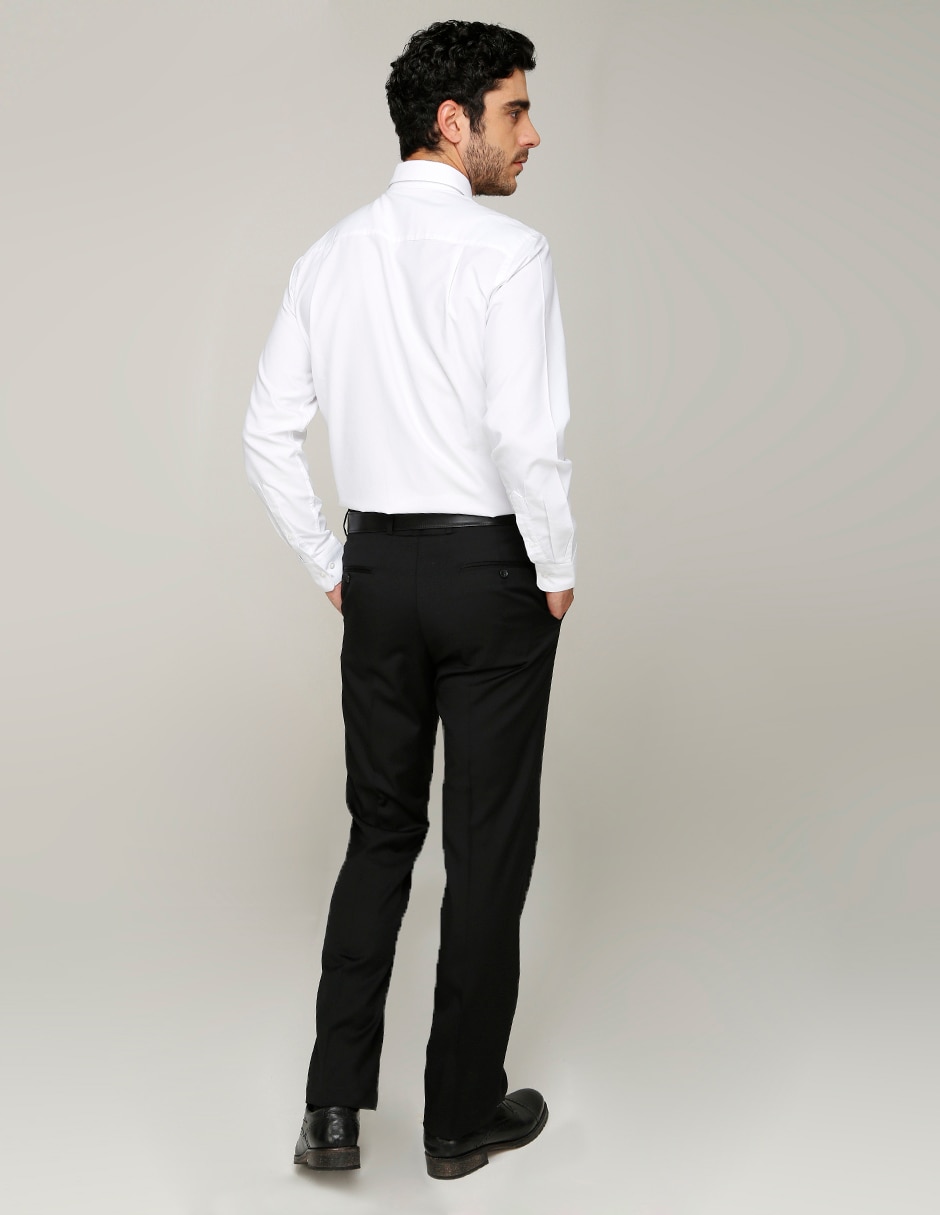 Pantalón de vestir recto de lana para hombre 2