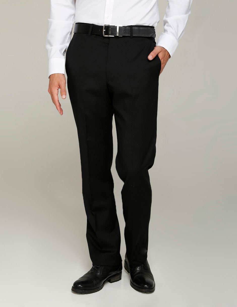 Pantalón de vestir recto de lana para hombre Pantalón de vestir recto de lana para hombre