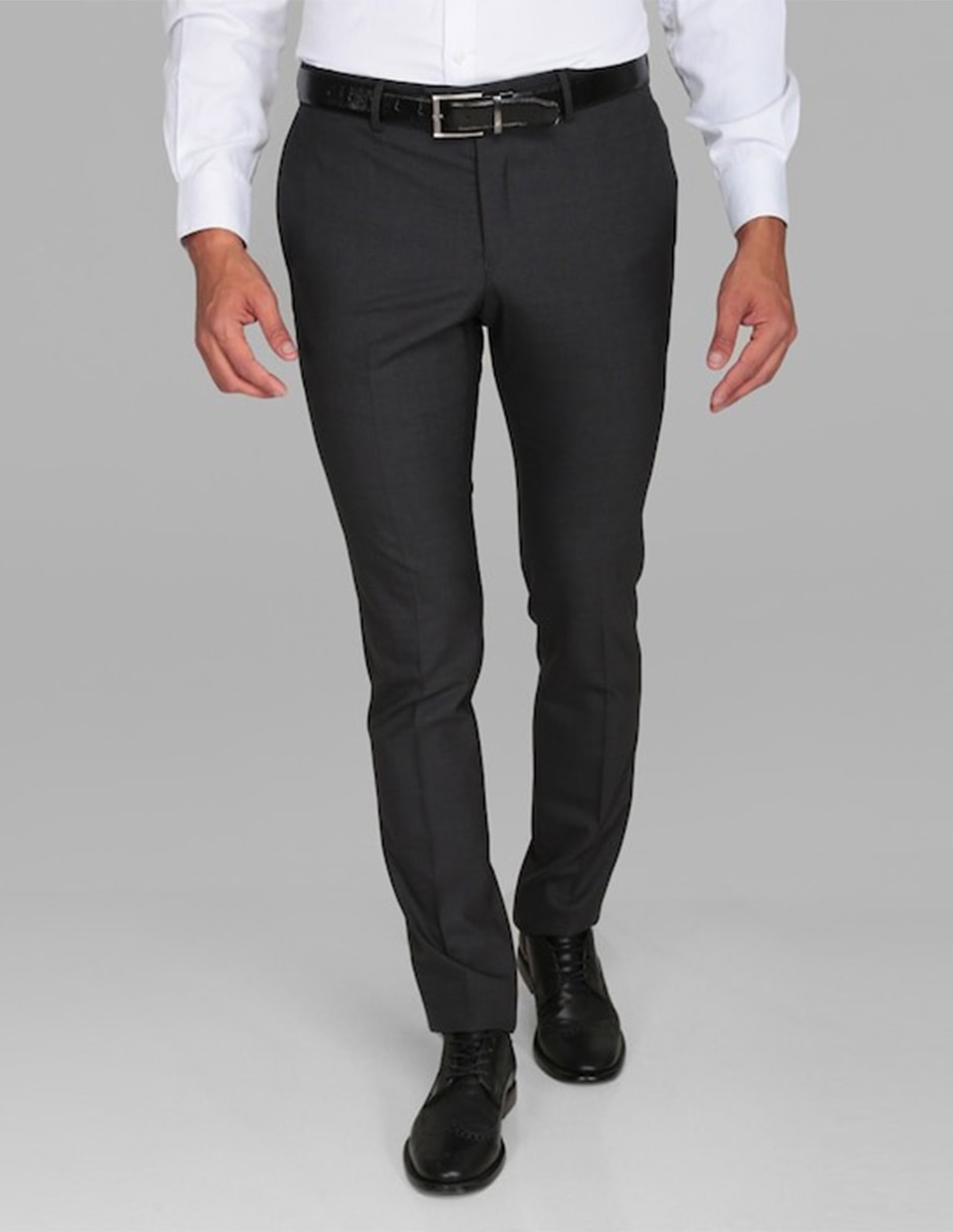 Pantalón de vestir recto de lana para hombre Pantalón de vestir recto de lana para hombre