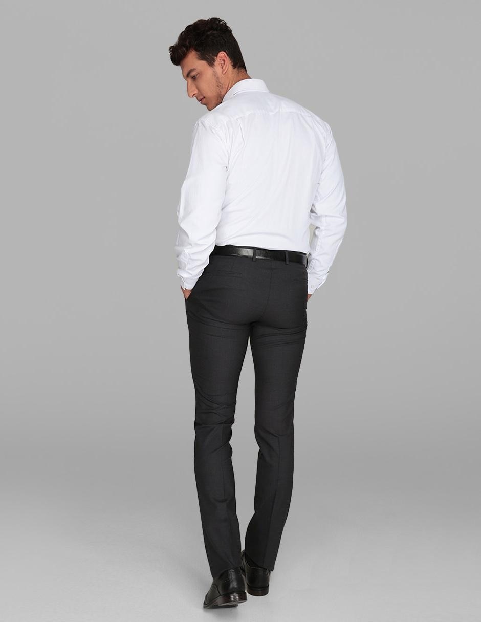 Pantalón de vestir recto de lana para hombre 2