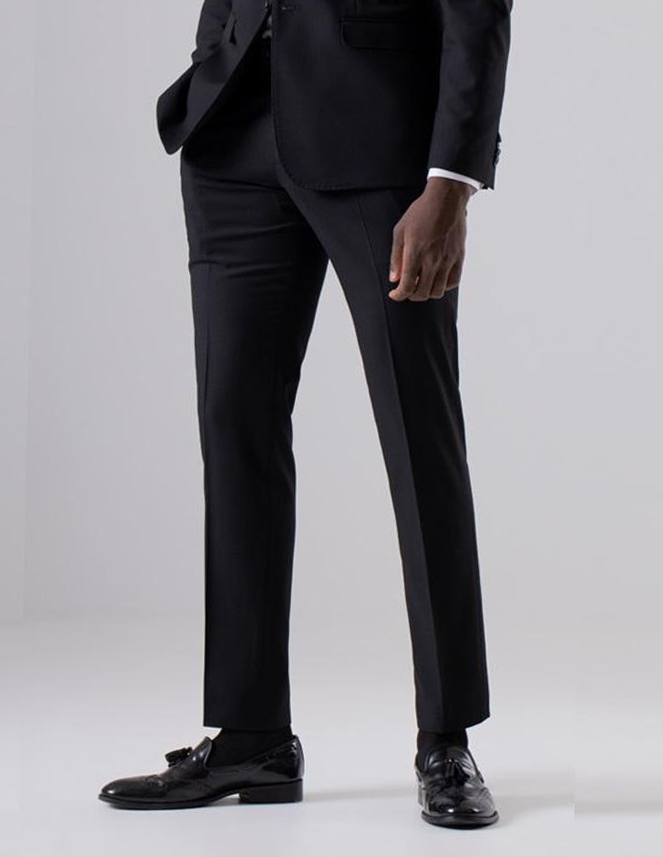 Pantalón de vestir recto de algodón para hombre