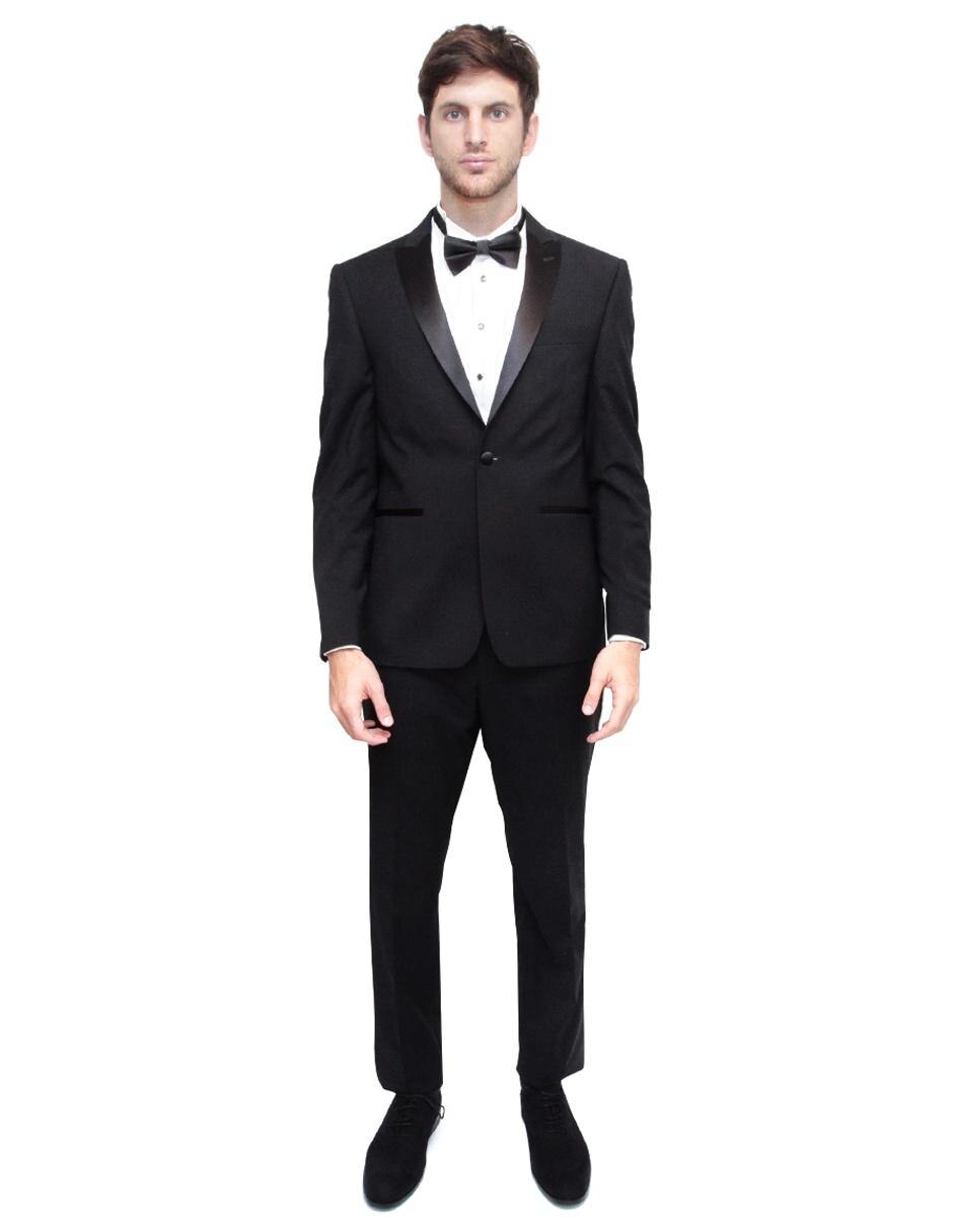Traje Calvin Klein corte slim fit lana negro en Liverpool