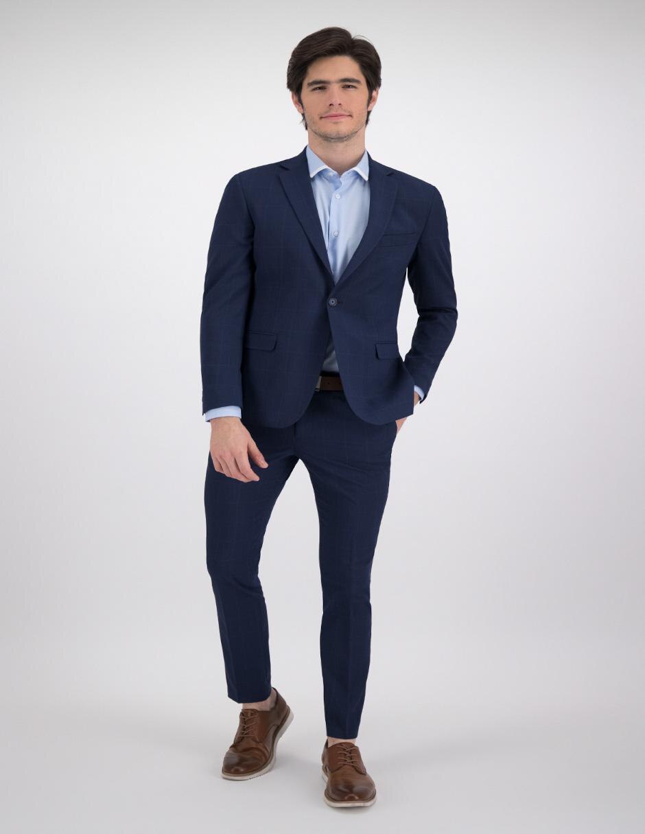 Traje Skinny Fit Azul Marino Cuadro en contraste By Men's Fashion en  Liverpool