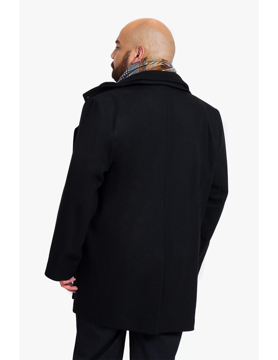 Abrigo lana efecto doble prenda para hombre