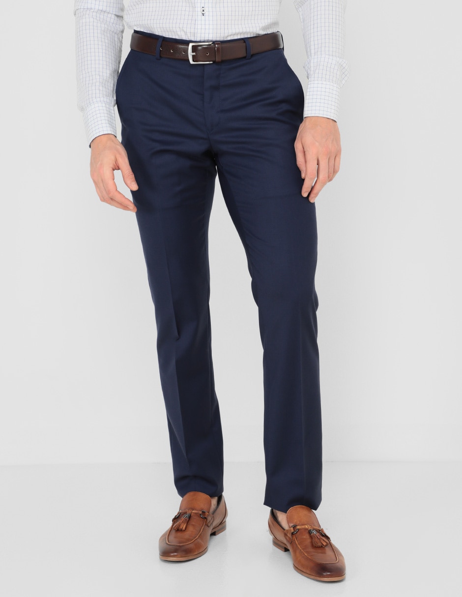 Pantalón de vestir recto de lana para hombre Pantalón de vestir recto de lana para hombre