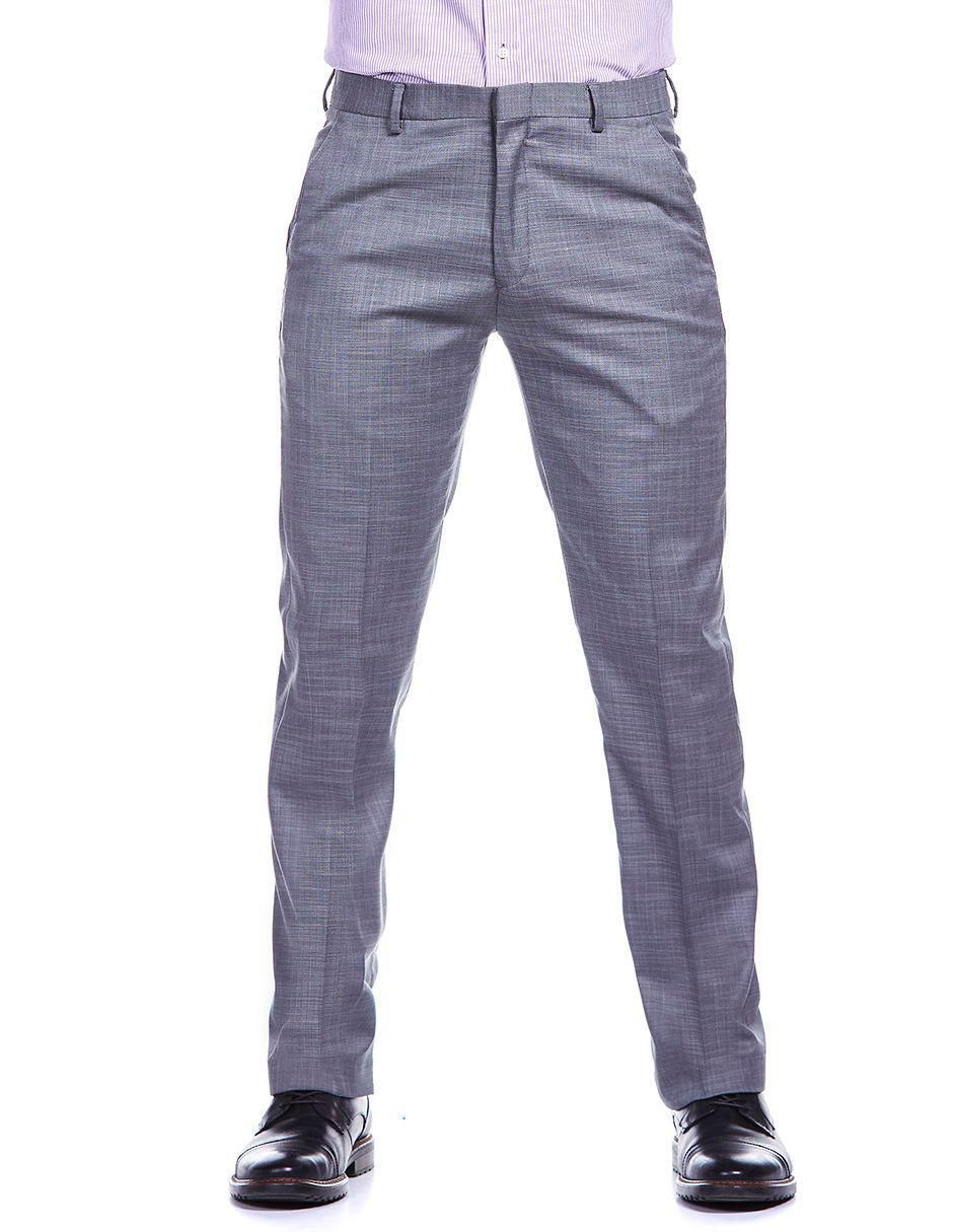 Pantalón De Vestir Para Hombre Formal Gris Slim-Fit – Vittorio Forti